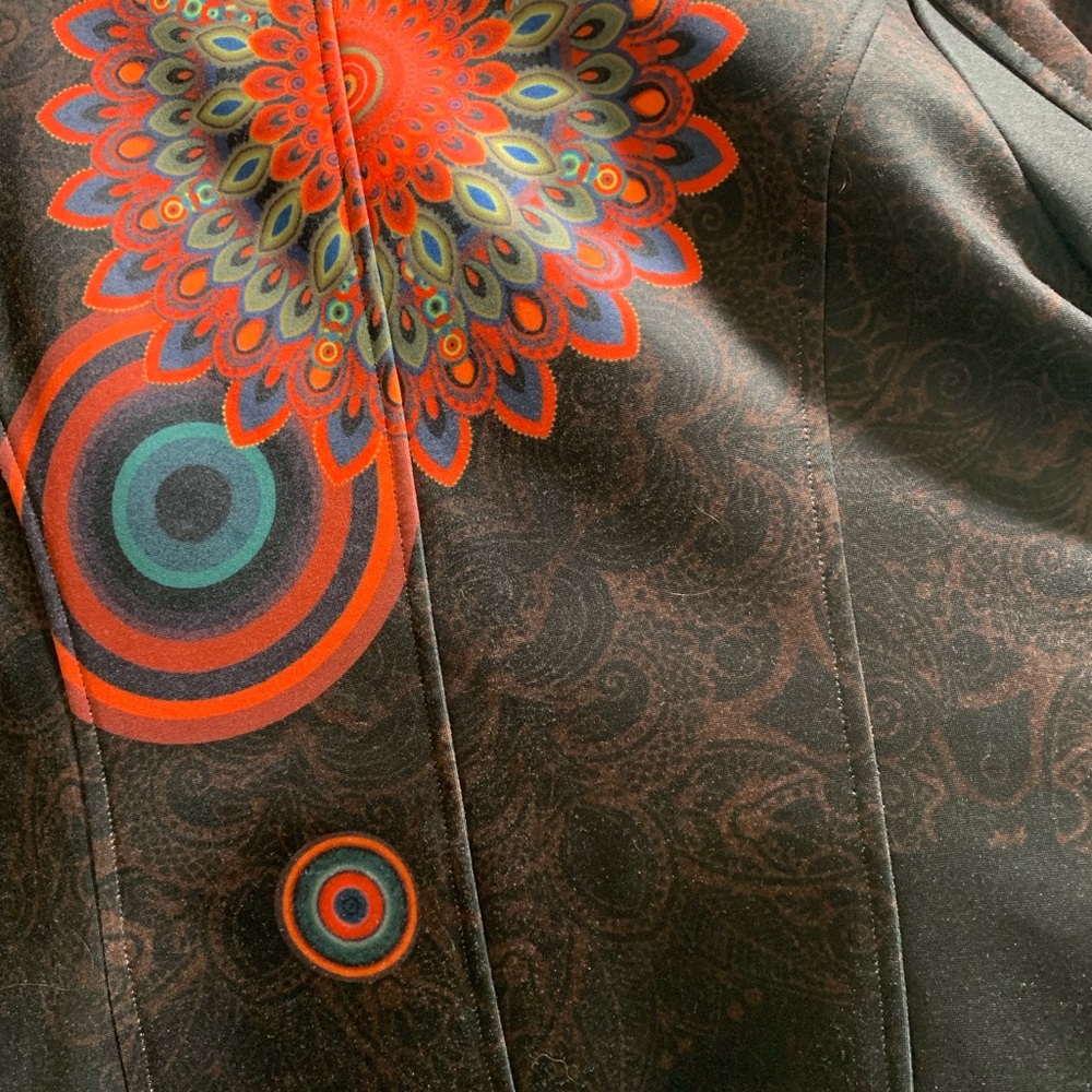 Ravel Women's Black Blazer with Red and Blue medallion print - Picture 10 of 16
